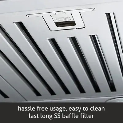 க்ளென் எலக்ட்ரிக் கிச்சன் சிம்னி டச் சென்சார் 60 செ.மீ 6056 SX TS 1000 m3/h - கருப்பு