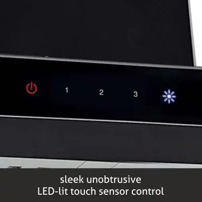 க்ளென் எலக்ட்ரிக் கிச்சன் சிம்னி டச் சென்சார் 60 செ.மீ 6056 SX TS 1000 m3/h - கருப்பு