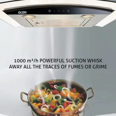 Glen Kitchen Chimney Baffle Filter 60 cm 6071 EX TS - Stainless Steel, Touch Control