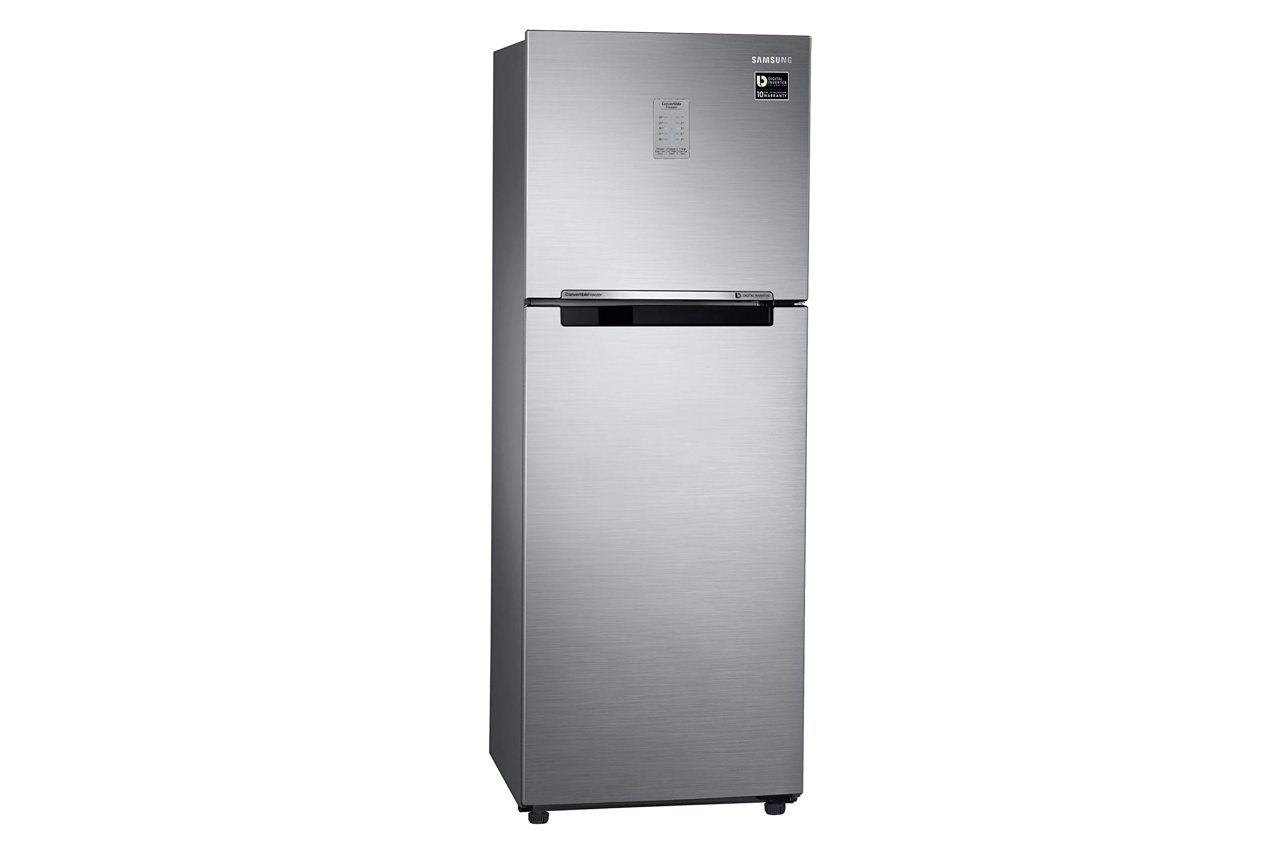 Samsung 236L 2 Star Inverter Frost-Free Convertible 3 In 1 Double Door Refrigerator Appliance (RT28C3732S8/HL,Elegant Inox)