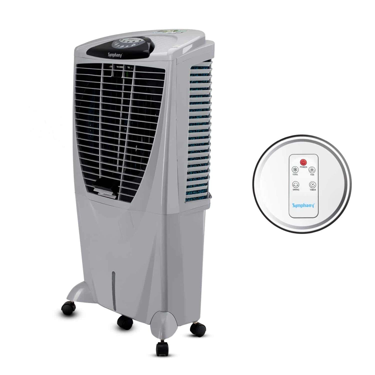 Symphony Winter 80 XL i+ Powerful Desert Air Cooler 80-litres with Remote (Grey)