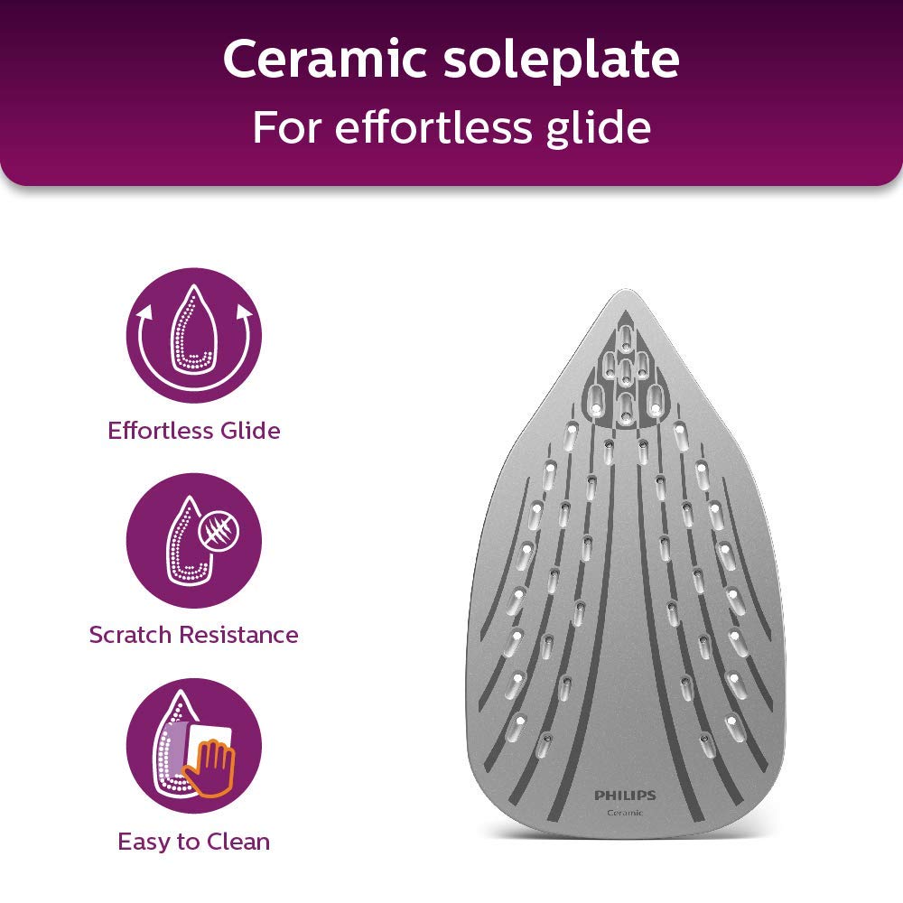 Philips EasySpeed Plus Steam Iron 2400W Purple - GC2147/30