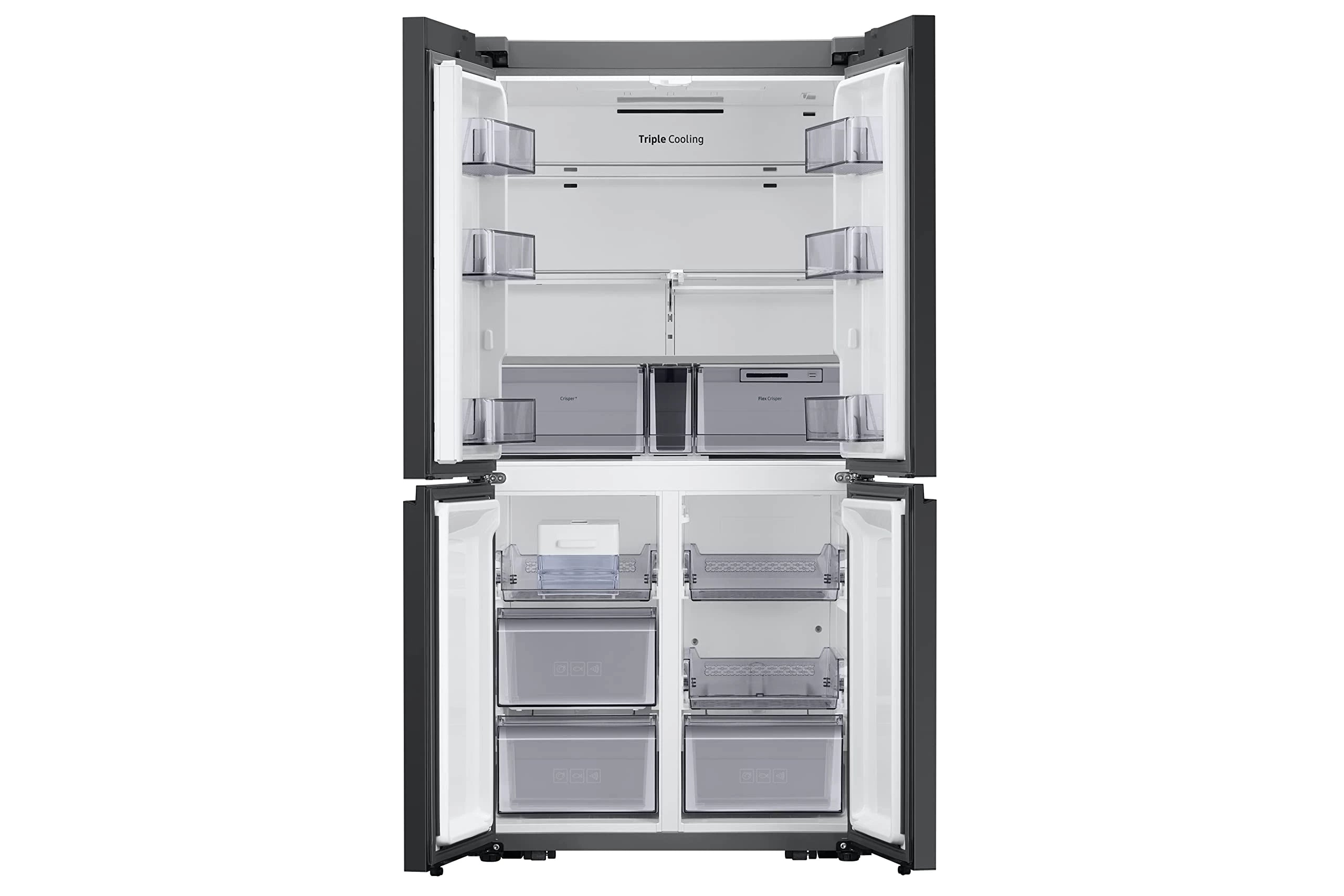 Samsung 670 L Triple Cooling Side-by-Side Refrigerator Appliance (RF63A91C377/TL, Glam White+Glam navy, Inverter Compressor)