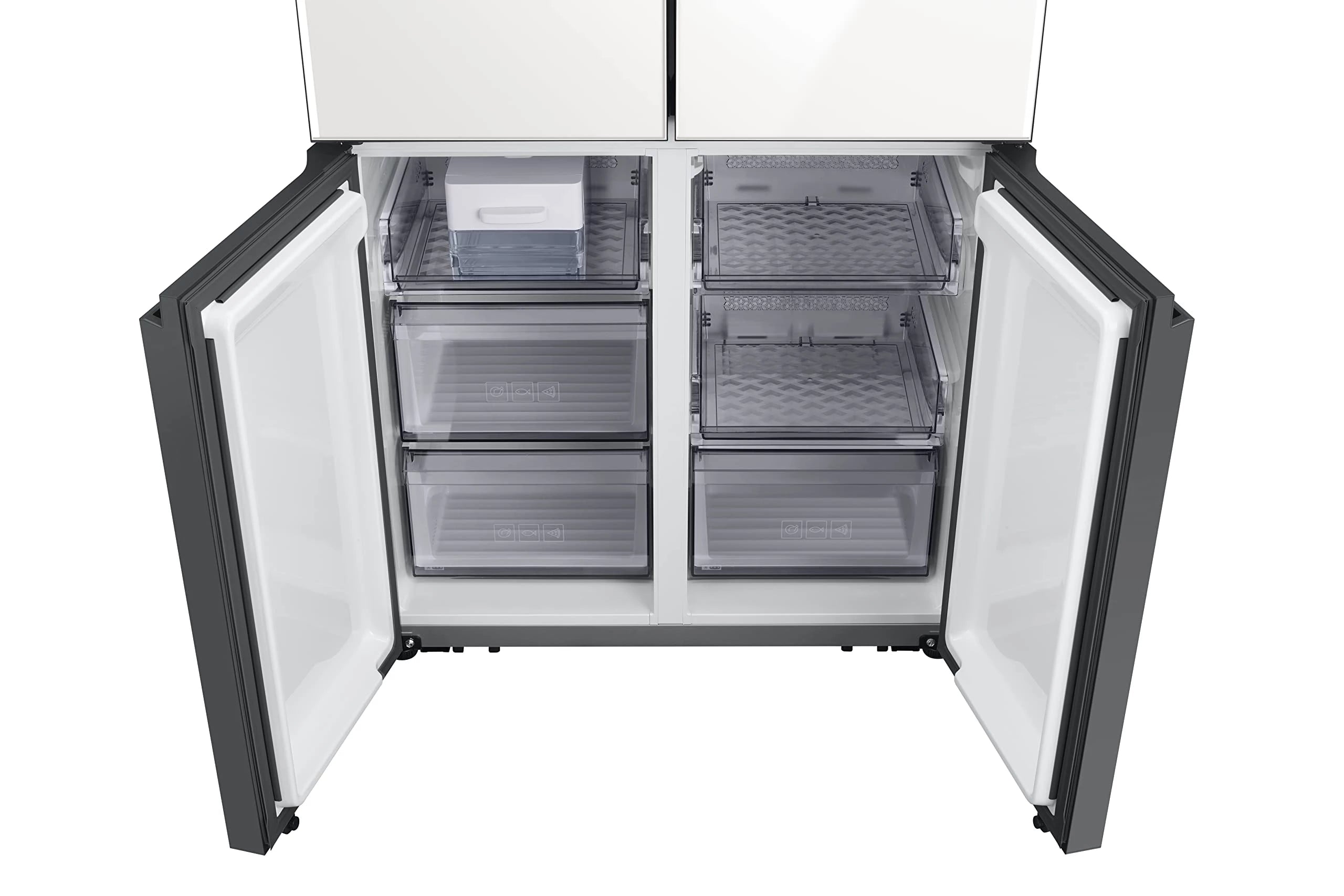 Samsung 670 L Triple Cooling Side-by-Side Refrigerator Appliance (RF63A91C377/TL, Glam White+Glam navy, Inverter Compressor)