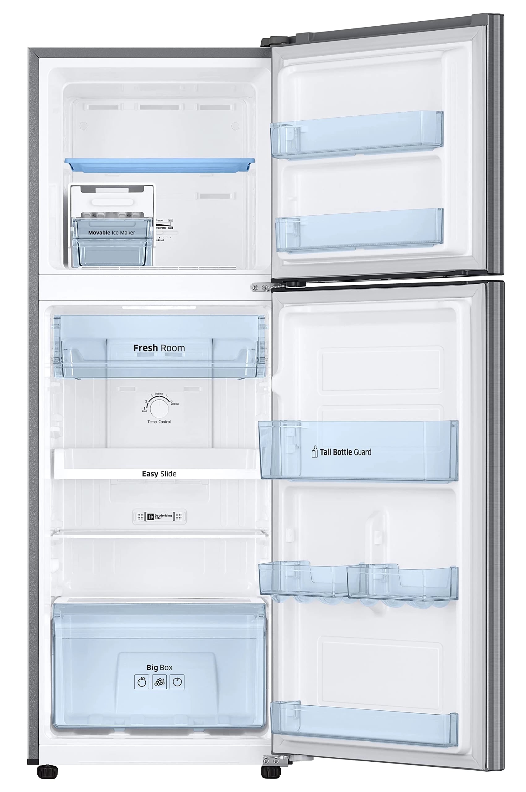Samsung 236L 2 Star Inverter Frost-Free Double Door Refrigerator Appliance (RT28C3052S8/HL,Elegant Inox)