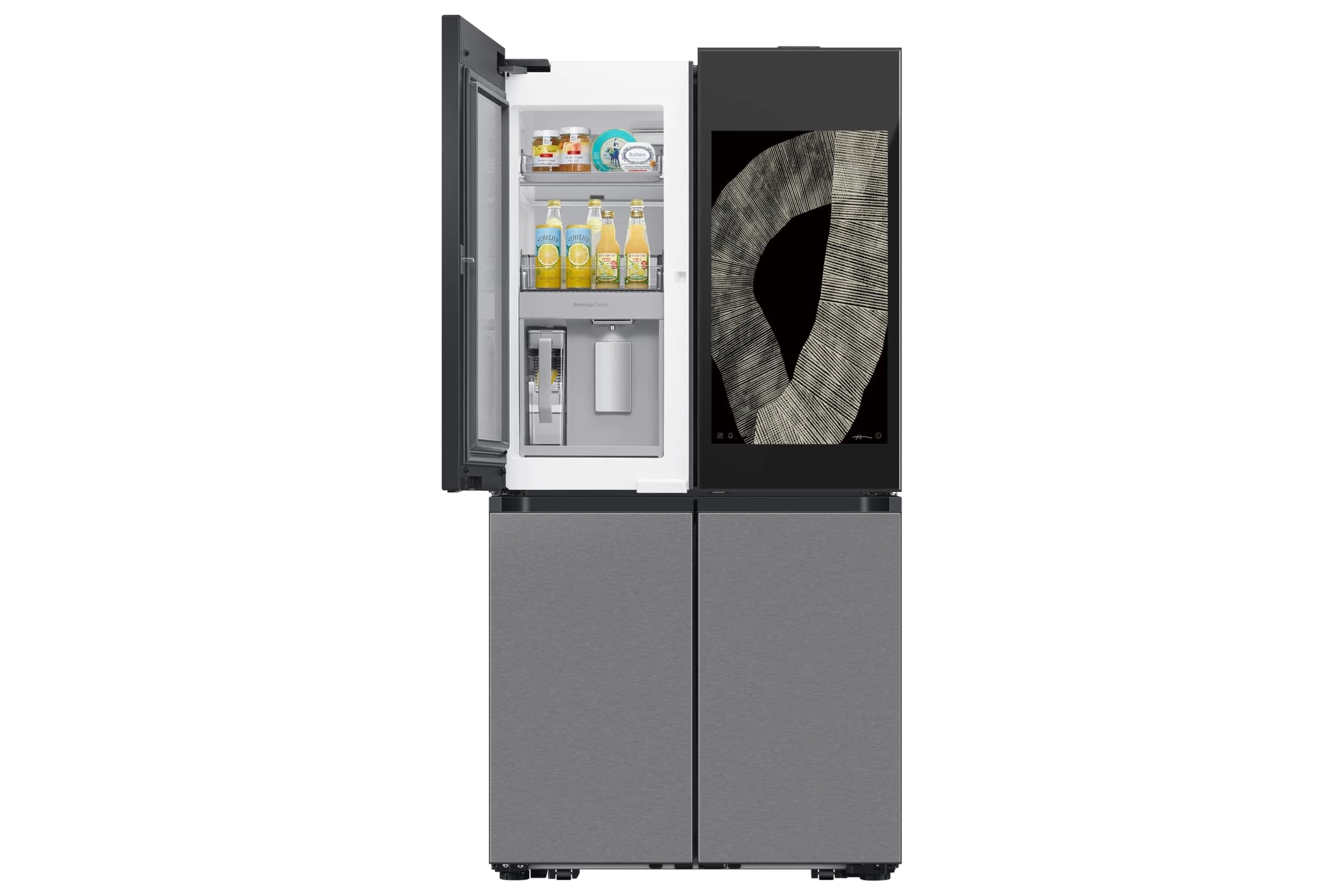 Samsung 809 L, Convertible, Digital Inverter, Frost Free, French Door Refrigerator (RF71DB9950QDTL, Clean Charcoal + Stainless Steel)