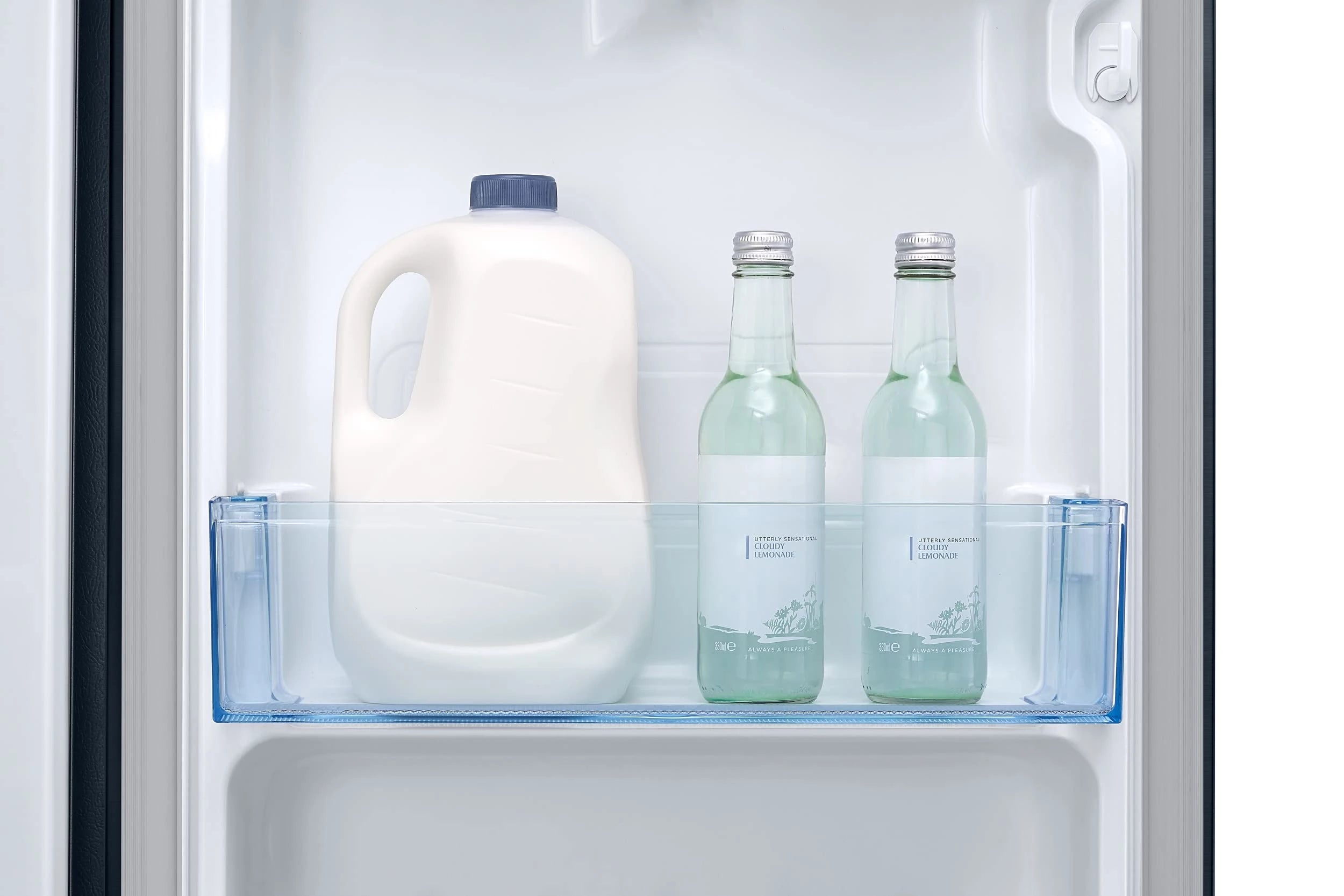 Samsung 183 L, 3 Star, Digital Inverter, Direct-Cool Single Door Refrigerator (RR20C1823U8/HL, Blooming Saffron Blue, Base Stand Drawer)