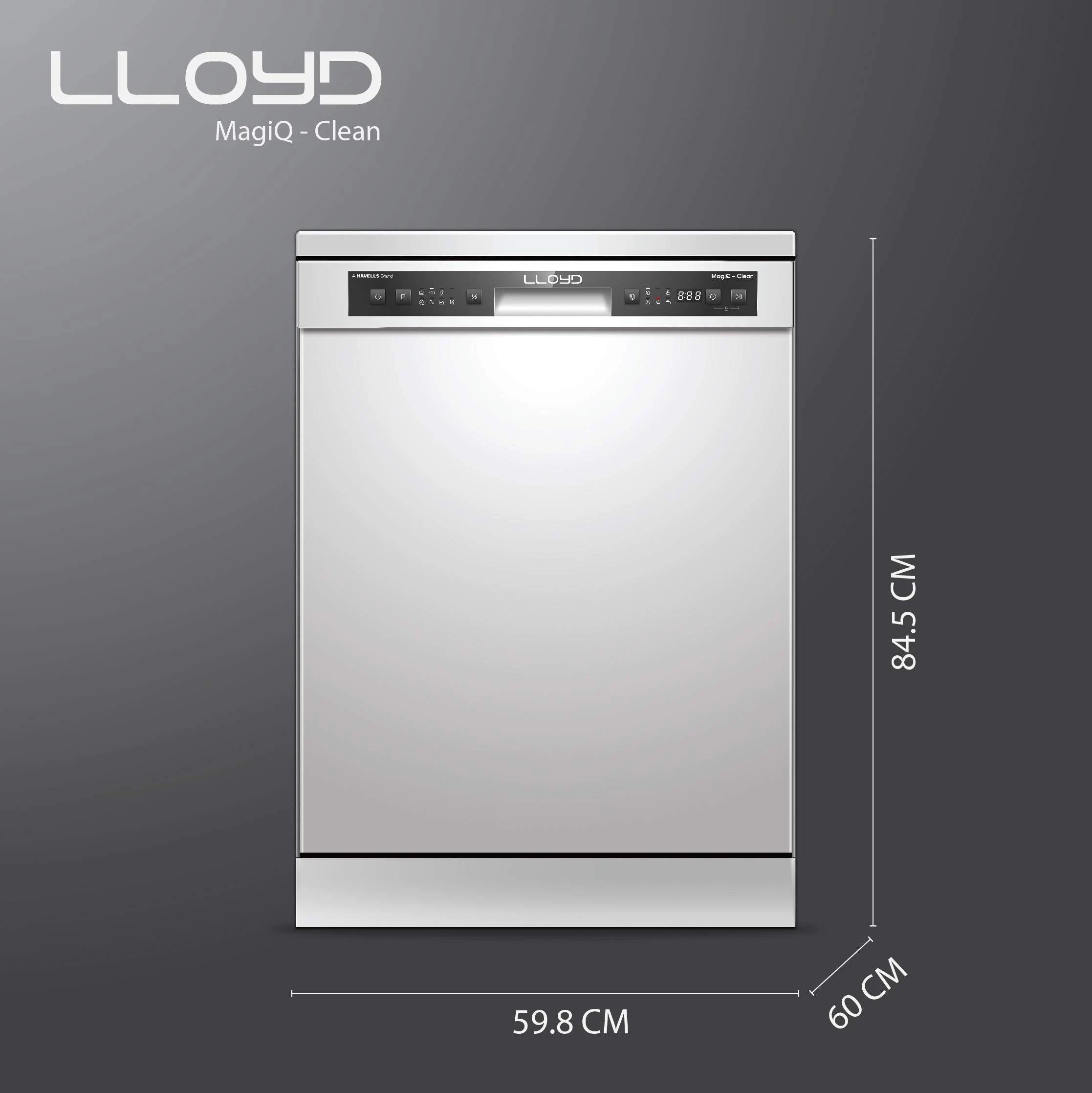 Havells-Lloyd 13 Place Settings Standard Dishwasher (LDWF13PSE1DD, Silver)