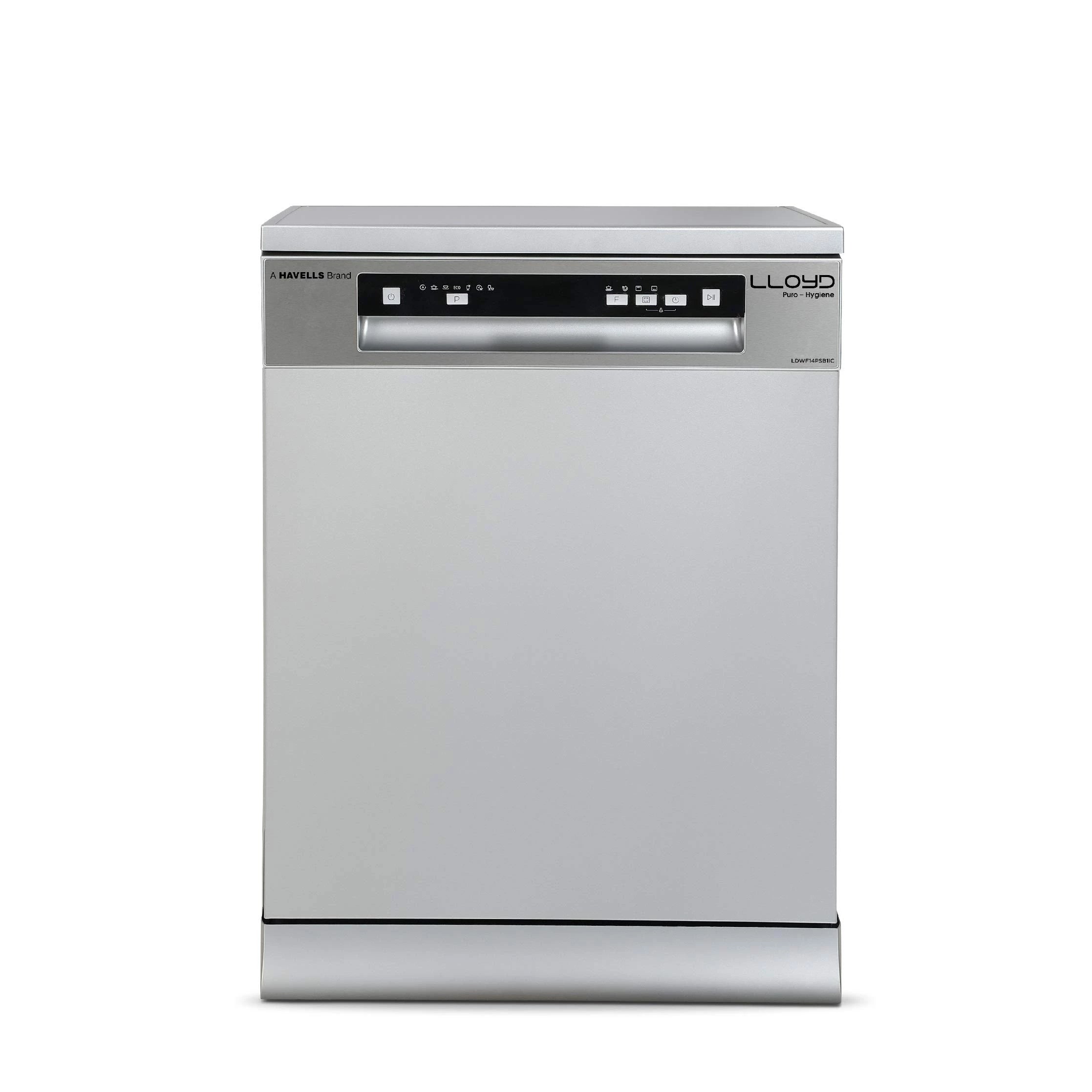 Havells-Lloyd Puro Hygiene (LDWF14PSB1IC, 14 Place Settings, 99% Germs Free with Sparkle Clean Technology, Auto Clean,Infinity Drawer, Super Silent, Silver)
