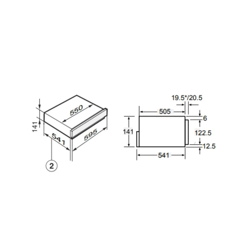 Hafele OLIVIA G 25kg Capacity 15cm Warming Drawer