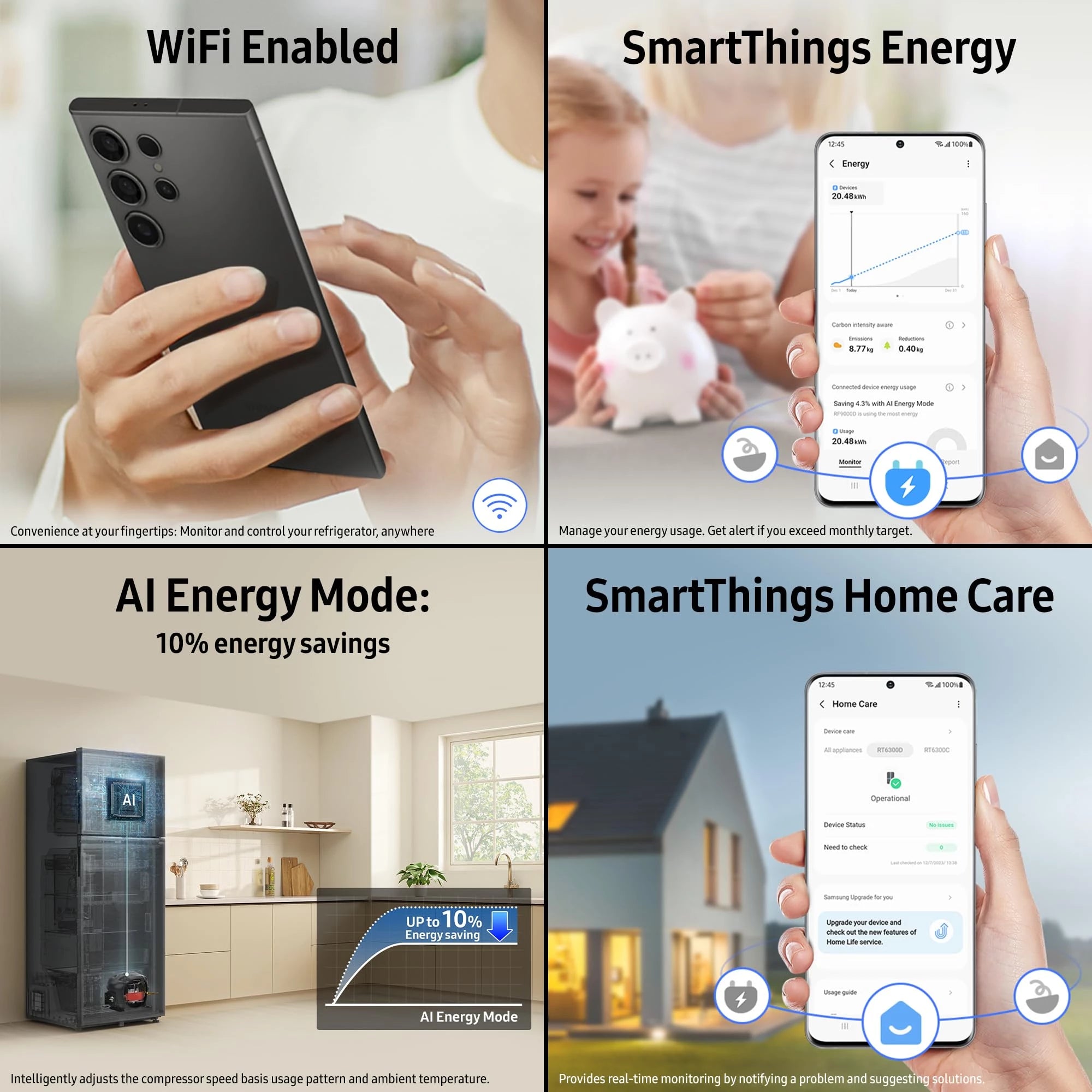 Samsung 419 L, 3 Star, Convertible 5-in-1, Digital Inverter, Frost Free Double Door, Bespoke AI WiFi Enabled Refrigerator (RT45DG6A4DB1HL, Black Matte/Black DOI)