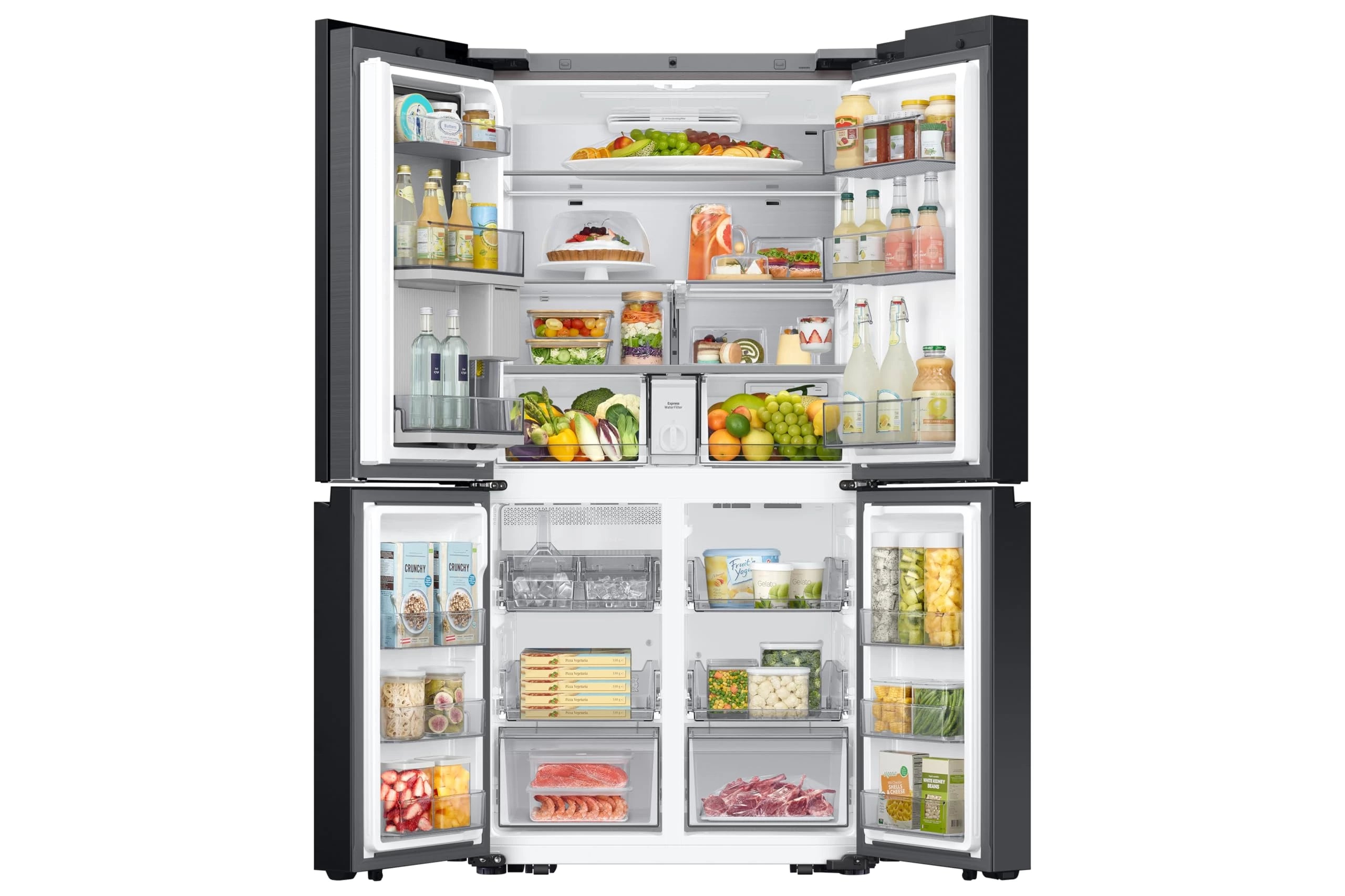 Samsung 809 L, Convertible, Digital Inverter, Frost Free, French Door Refrigerator (RF71DB9950QDTL, Clean Charcoal + Stainless Steel)