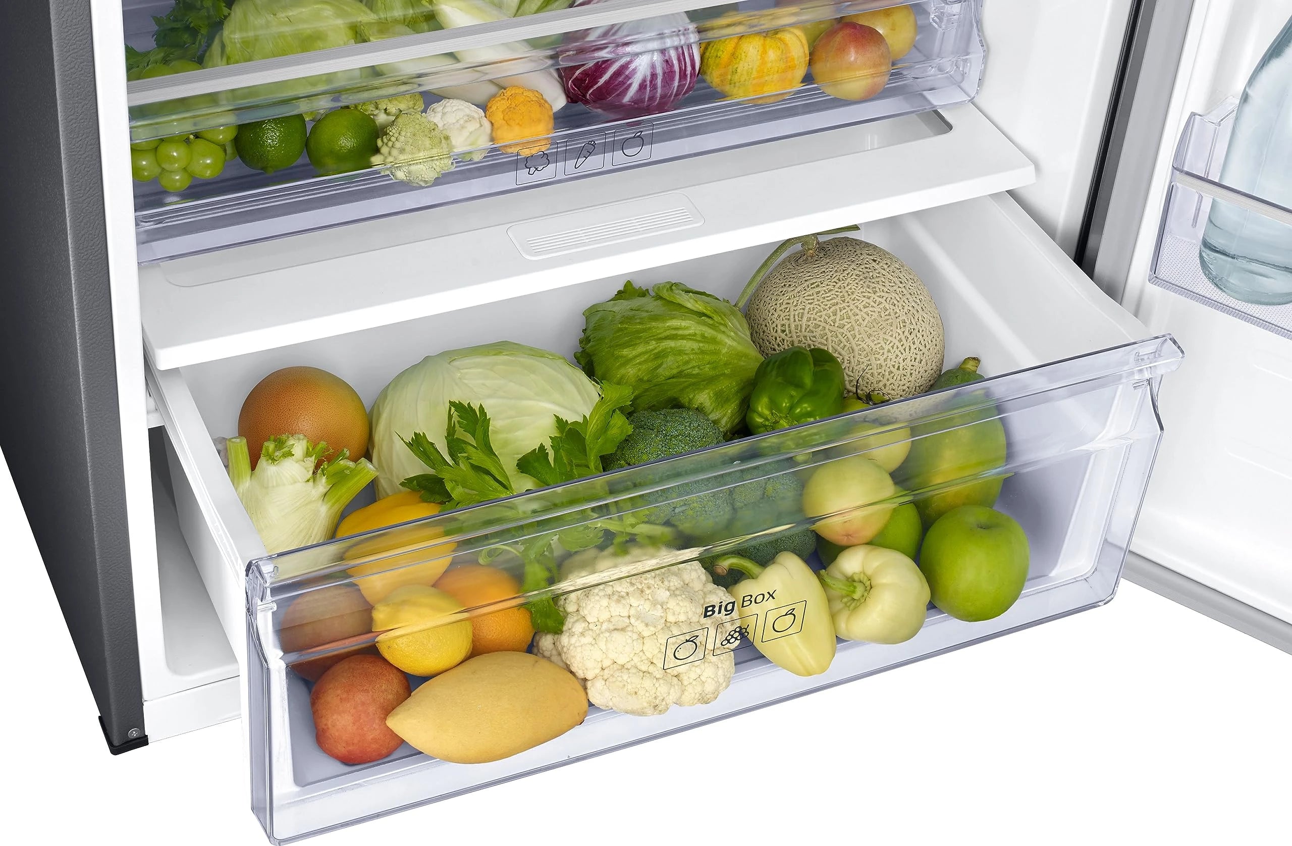 Samsung 530 L, 1 Star, Optimal Fresh+, Digital Inverter, Frost Free Double Door Refrigerator (RT56C637SSL/TL, Silver, Real Stainless)