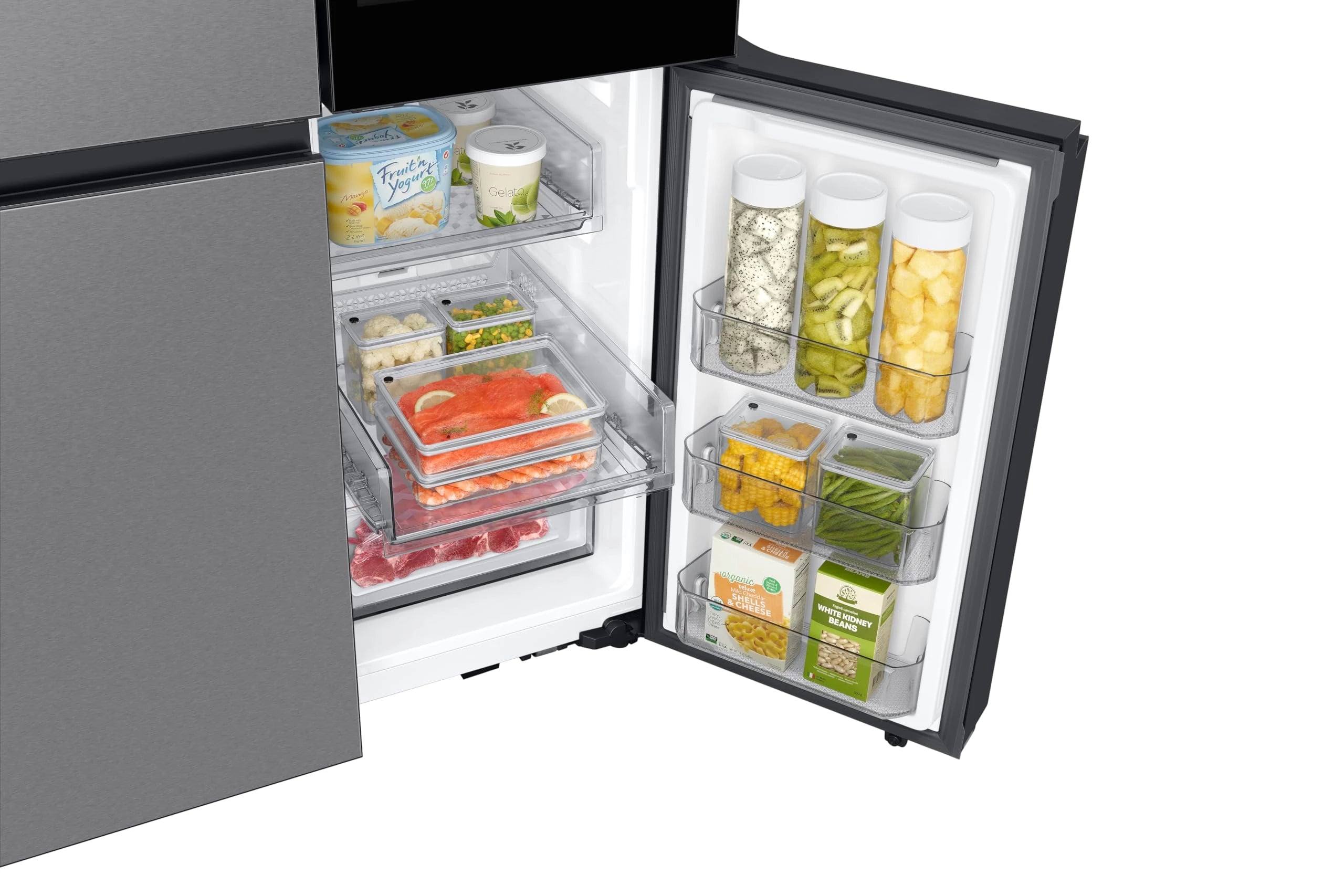 Samsung 809 L, Convertible, Digital Inverter, Frost Free, French Door Refrigerator (RF71DB9950QDTL, Clean Charcoal + Stainless Steel)