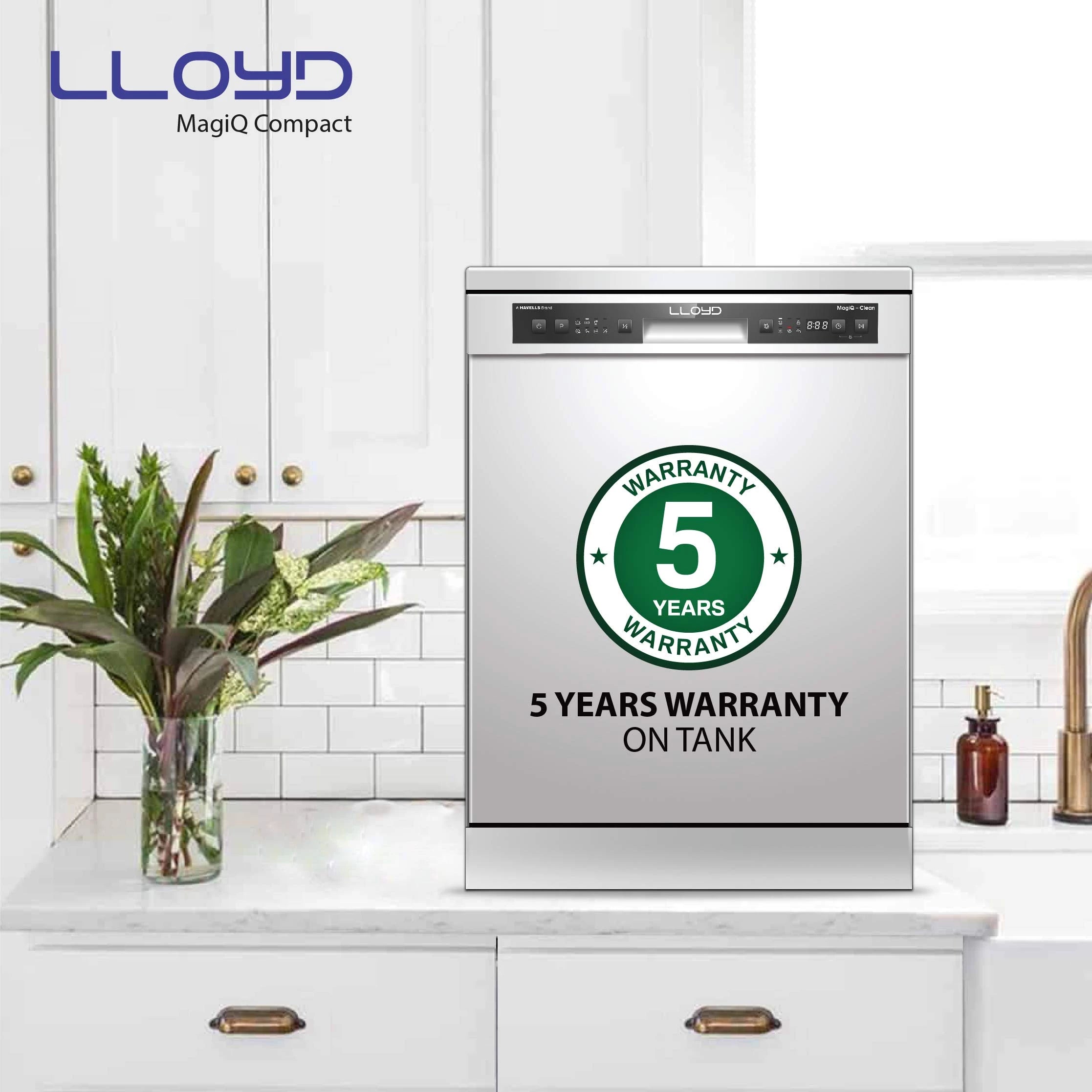 Havells-Lloyd 13 Place Settings Standard Dishwasher (LDWF13PSE1DD, Silver)
