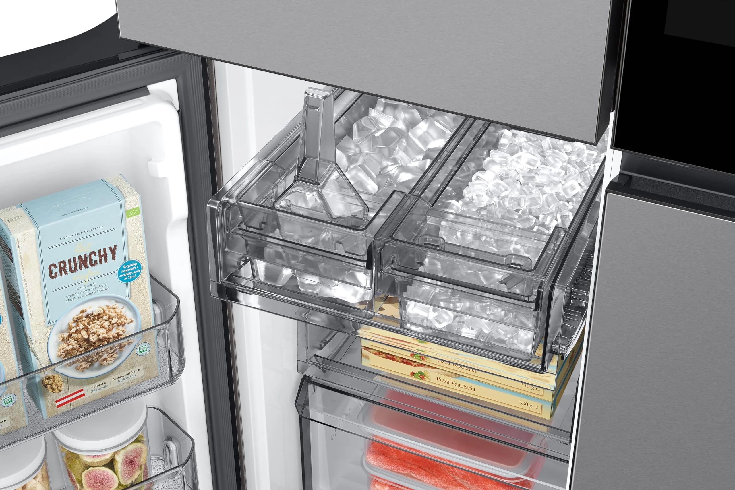 Samsung 809 L, Convertible, Digital Inverter, Frost Free, French Door Refrigerator (RF71DB9950QDTL, Clean Charcoal + Stainless Steel)