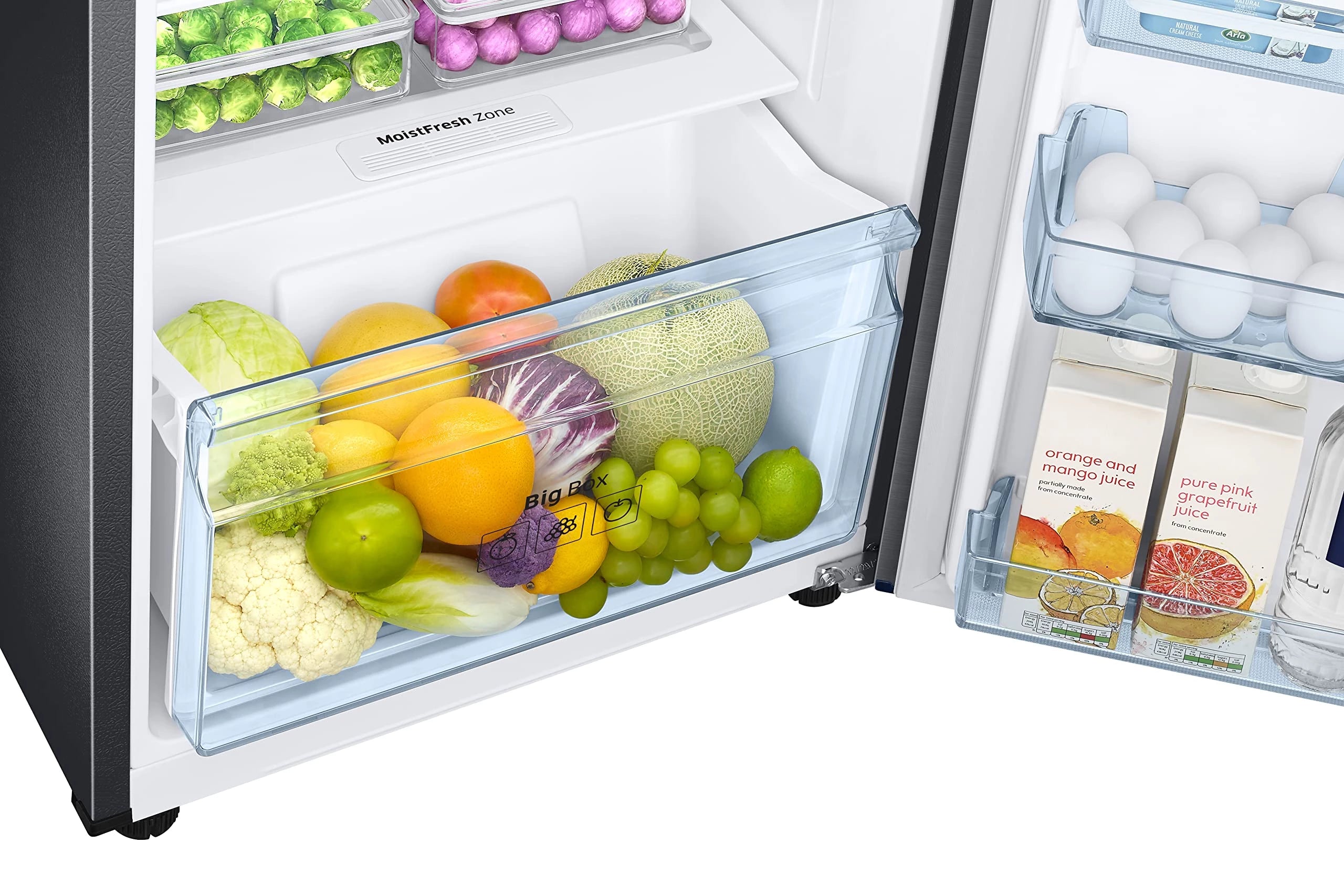 Samsung 256L 2 Star Inverter Frost-Free Convertible 3 In 1 Double Door Refrigerator Appliance (RT30C3732BX/HL,Luxe Brown)