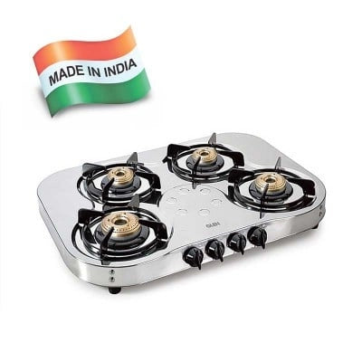 Glen 4 Brass Burners Stainless Steel Gas Stove 1045 High Flame