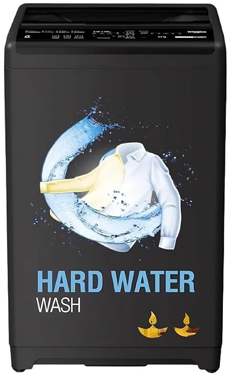 வேர்ல்பூல் 7.5 கிலோ 5 ஸ்டார் ராயல் முழு தானியங்கி டாப் லோட் வாஷிங் மெஷின் (WHITEMAGIC ROYAL 7.5 GENX, கிரே, ஹார்ட் வாட்டர் வாஷ், ZPF தொழில்நுட்பம்)