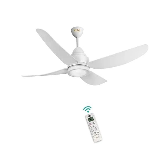 KUHL Luxus C14 1200mm Stylish Power Saving BLDC Ceiling Fan with Remote | Night & Down Light 5 Star Reverse Mode White