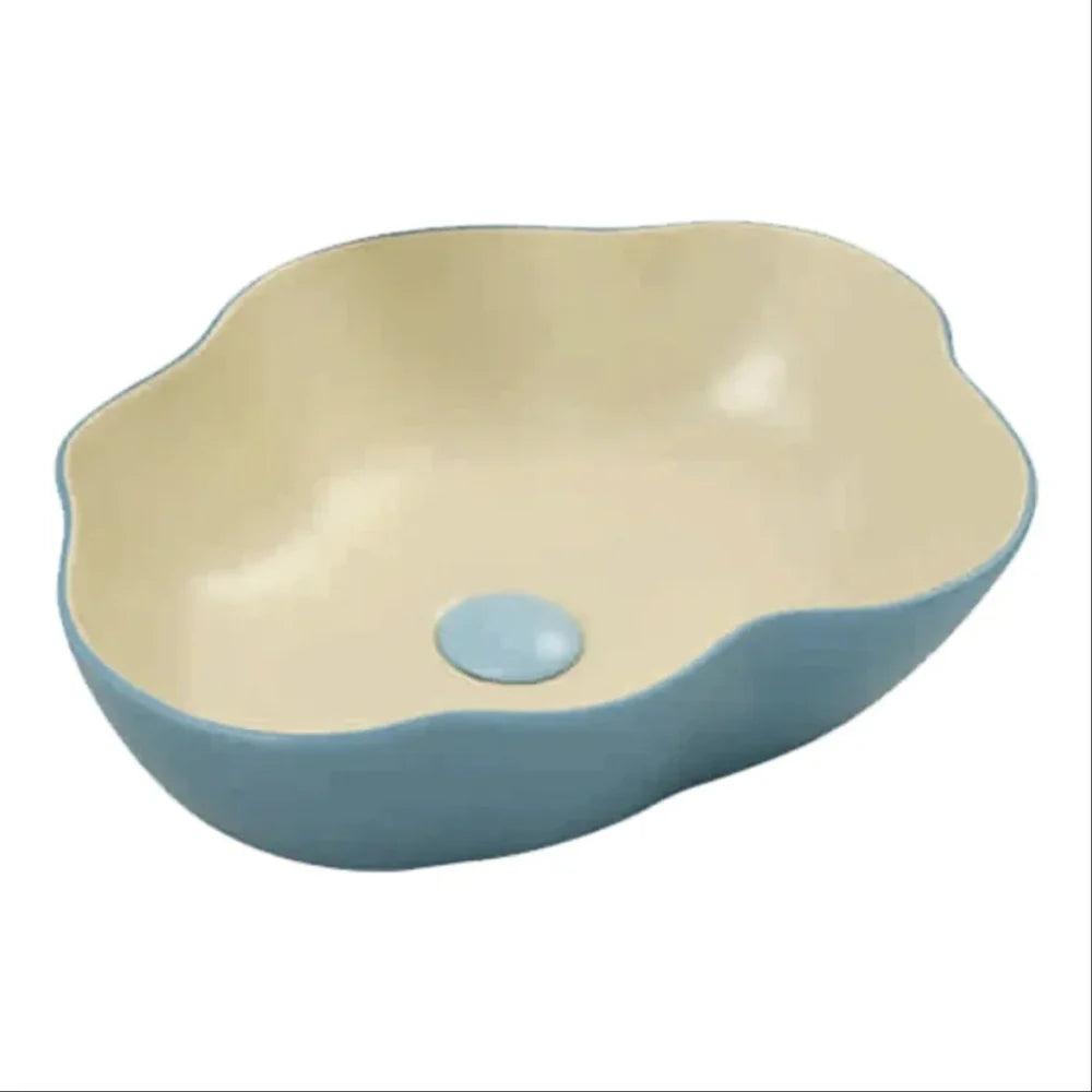 Ceramic Sternhagen Oyster 01 Wash Basin Beige & Blue SH10204