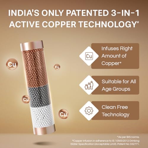 Aquaguard Marvel NXT 8-Stage UV+UF+Active Copper, Stainless Steel Tank Water Purifier | Suitable for Municipal Water (TDS <200 ppm) | Not Suitable for Borewell/Tanker Water (TDS >200 ppm)