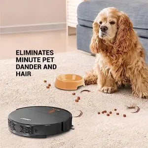Eureka Forbes Robo iVac with Powerful Suction 2 in 1 (Dry Suction+Mopping) Robotic Vacuum Cleaner with Mapping Intelligent Laser Navigation+Remote Control
