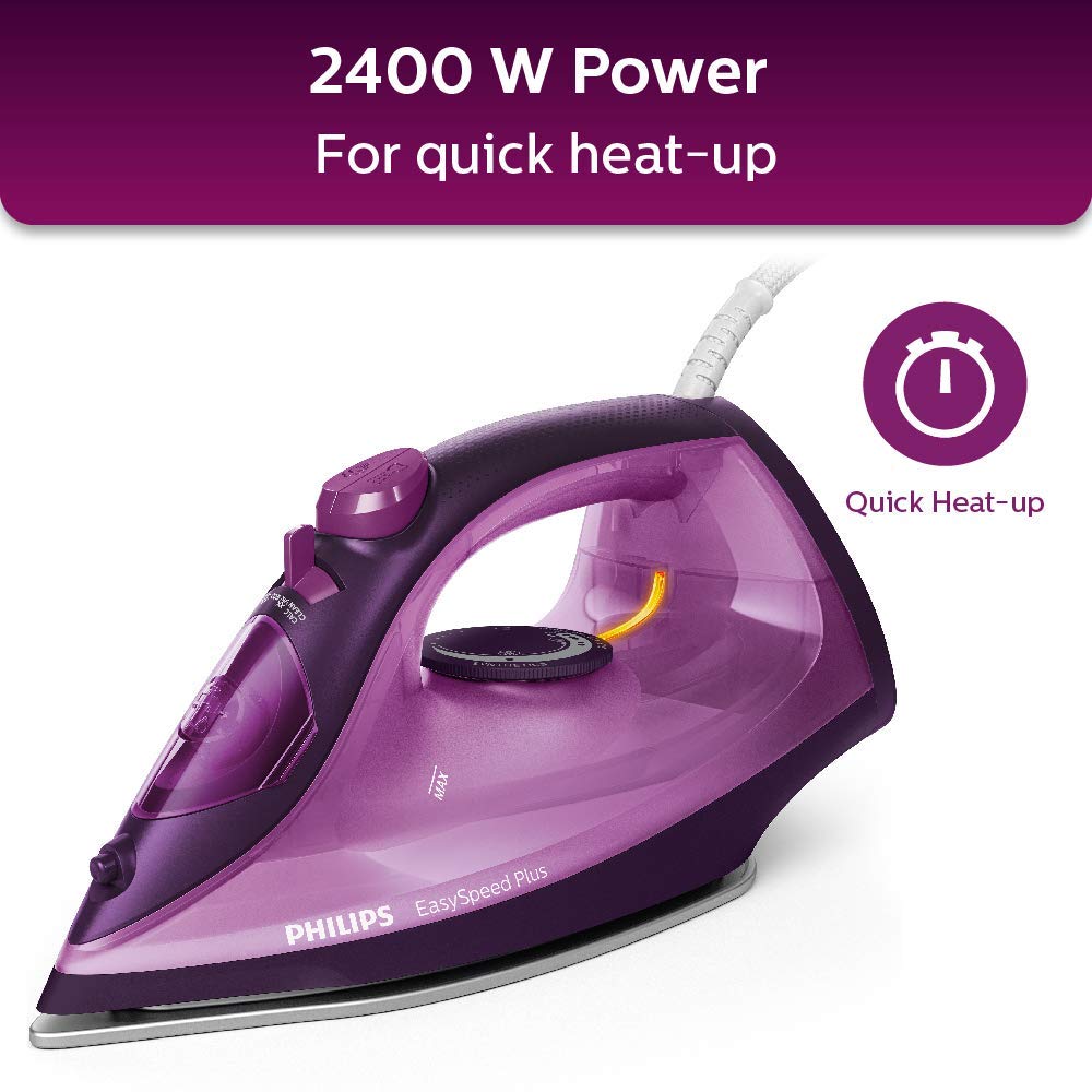 Philips EasySpeed Plus Steam Iron 2400W Purple - GC2147/30