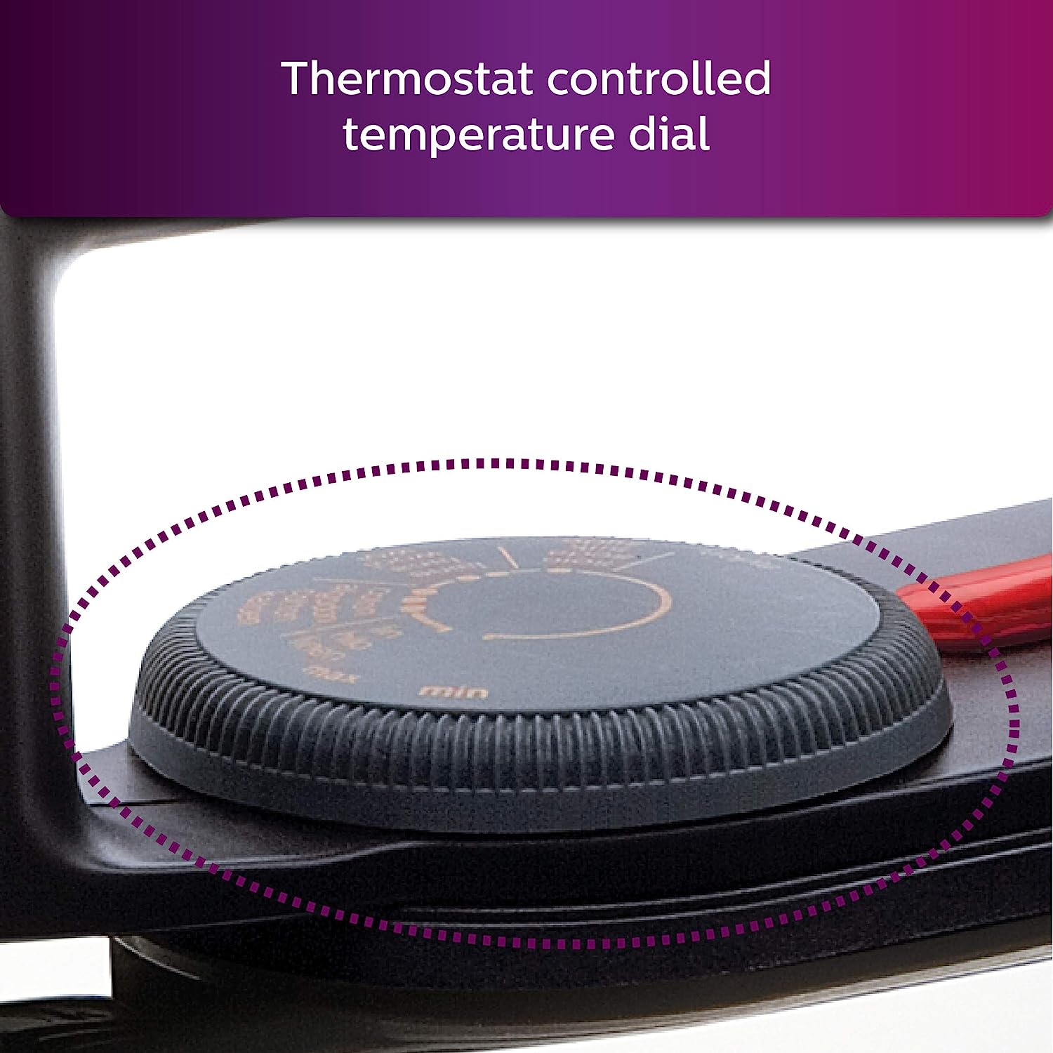 Philips Dry Iron HD1134/28 with 750 Watts Power, linished Soleplate and Temperature Ready Light