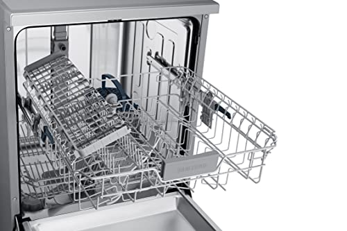 Samsung 13 Place Setting Freestanding Dishwasher with Intensive Wash (DW60M6043FS/TL), Ice blue, Stainless Steel Tub, Hygiene Clean, Height Adjustable Rack)