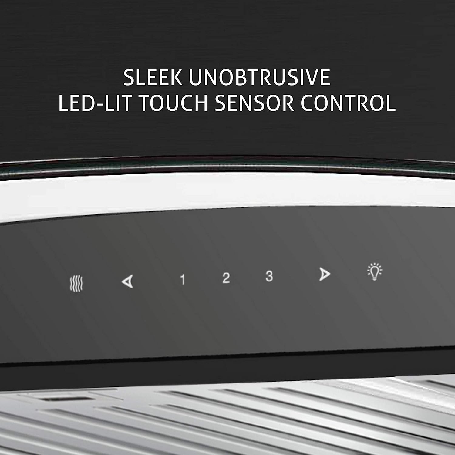 Glen 90cm 1200 m3/hr Auto Clean Chimney (Melissa A Clean 90, 2 Baffle Filters, Touch Control, Black)