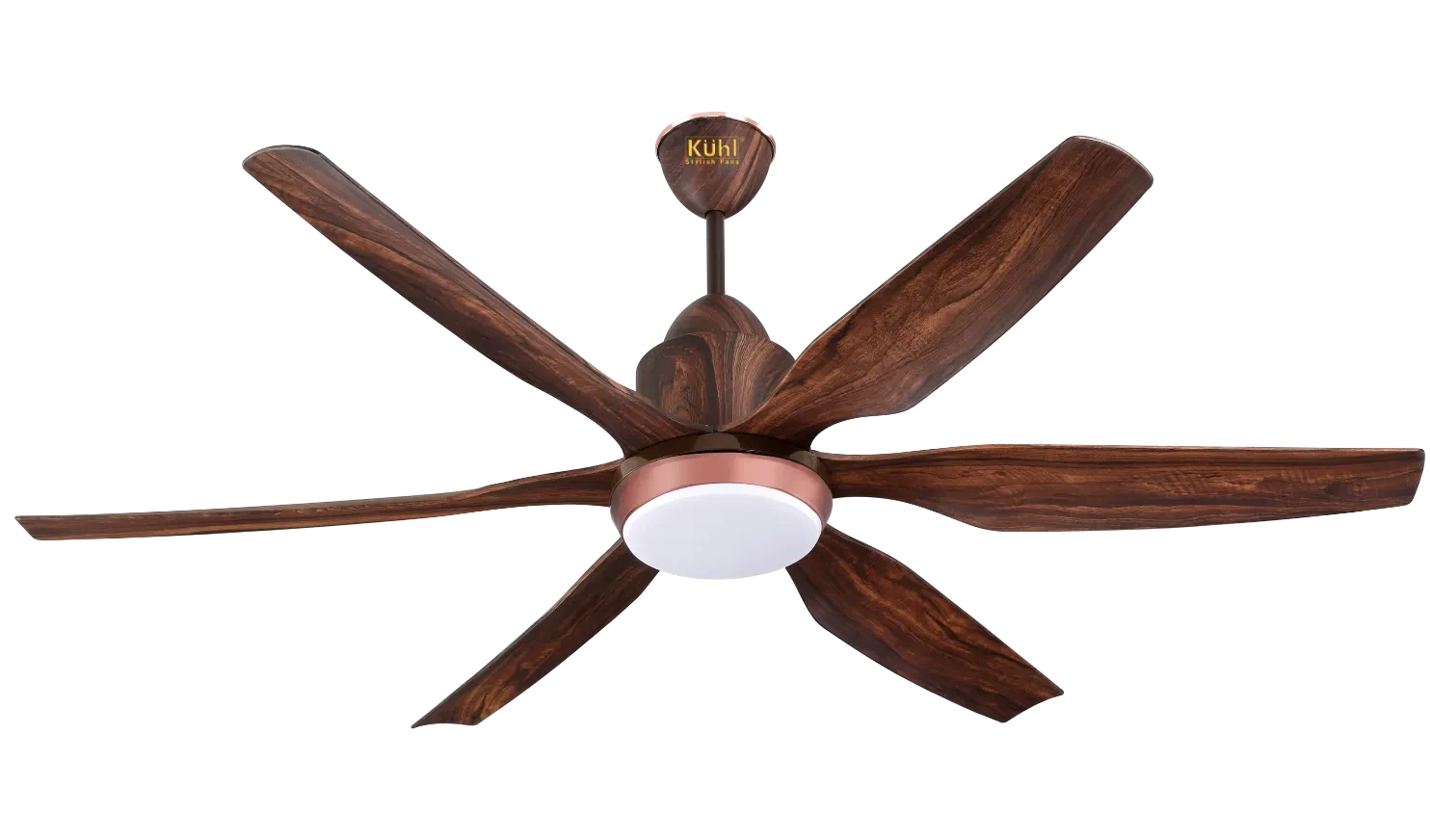 Kühl Galaxis G6 1670mm Stylish BLDC Fan 6 Aerodynamic Blades Alexa/Voice Enabled With Point Anywhere LCD Remote 5 Star Teak