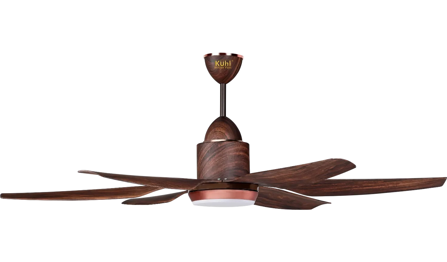 Kühl Galaxis G6 1670mm Stylish BLDC Fan 6 Aerodynamic Blades Alexa/Voice Enabled With Point Anywhere LCD Remote 5 Star Teak