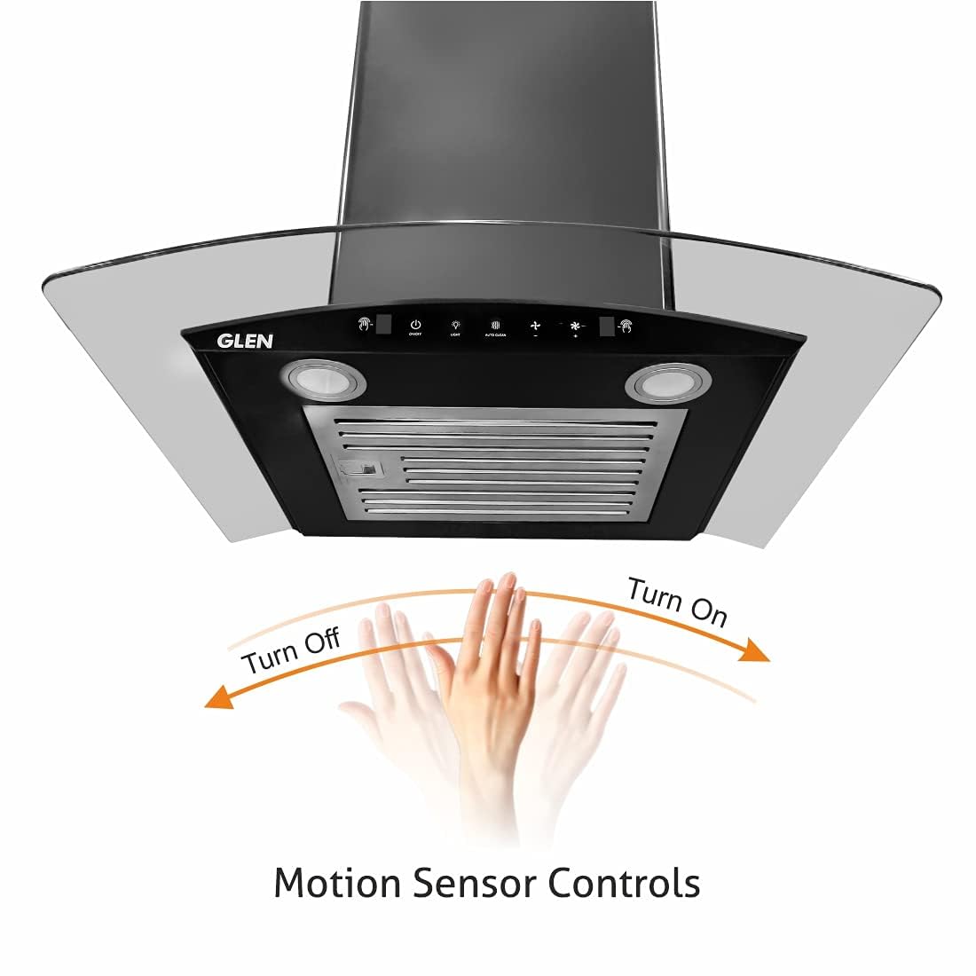 GLEN Kitchen Chimney 60 cm 1200m3/hr Auto-Clean(6063 Black)