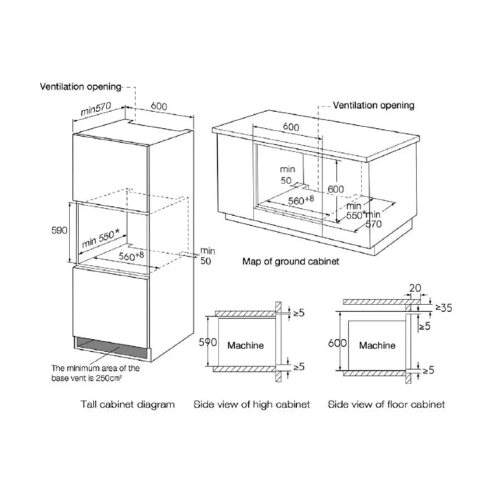 Hafele MIDORA 81 Capacity Oven: 81L Capacity, MIDORA Model