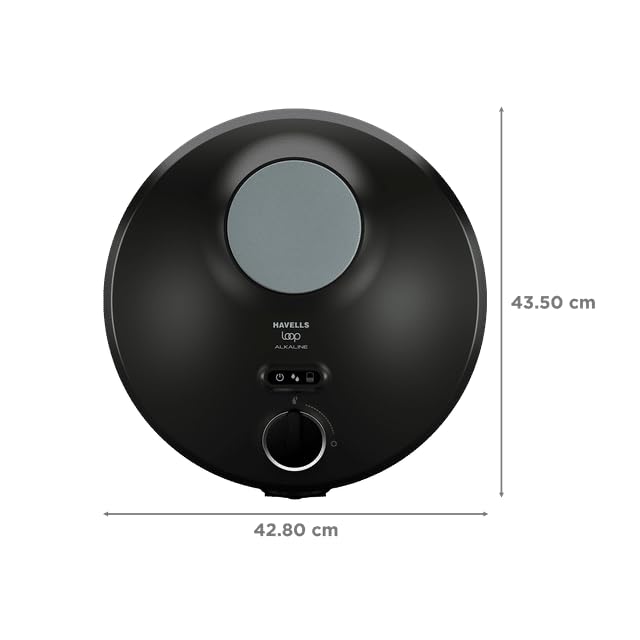 HAVELLS LOOP 6L RO + UV + Alkaline Water Purifier with Hygienic Flow Control (Silver Charged Membrane Technology, Black Color)