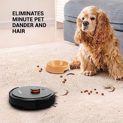 Eureka Forbes Robo LVac Suction and Mopping with LDS Navigation, App Control and Electric Water Tank (Black)