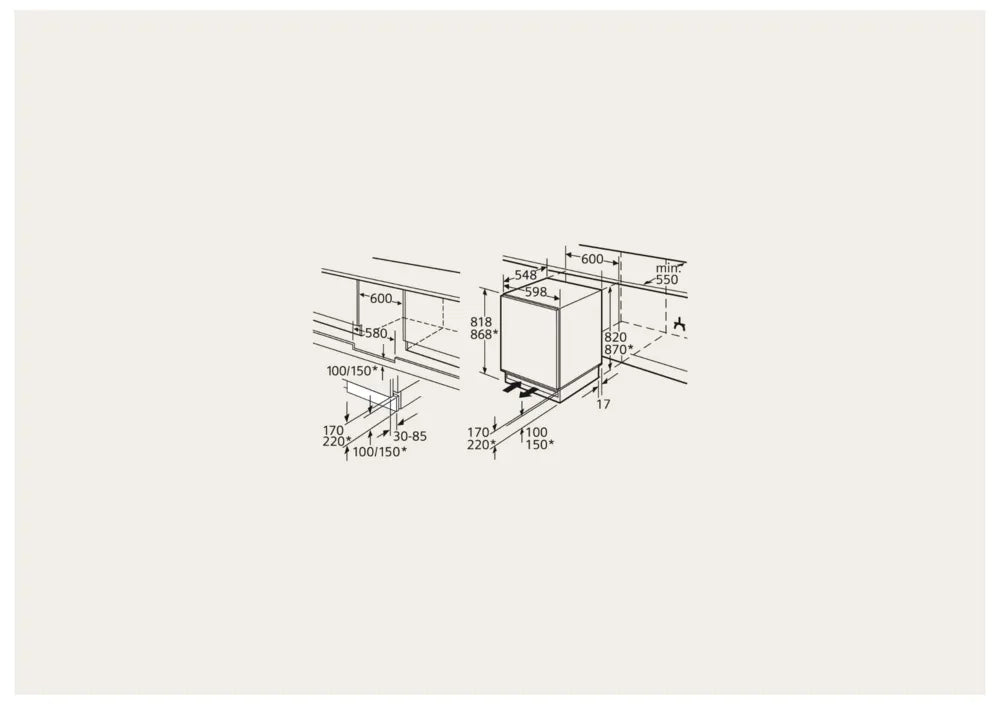 Siemens iQ100 Built in fridge 82 x 60 cm KU15RA50I