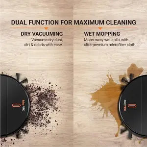 Eureka Forbes Robo iVac with Powerful Suction 2 in 1 (Dry Suction+Mopping) Robotic Vacuum Cleaner with Mapping Intelligent Laser Navigation+Remote Control