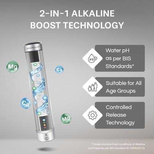 Aquaguard Marvel NXT 8-Stage Alkaline Tech Water Purifier | Up to 60% Water Savings | RO+UV+Alkaline Boost Tech | Taste Adjuster | Suitable for Tanker, Borewell & Municipal Water