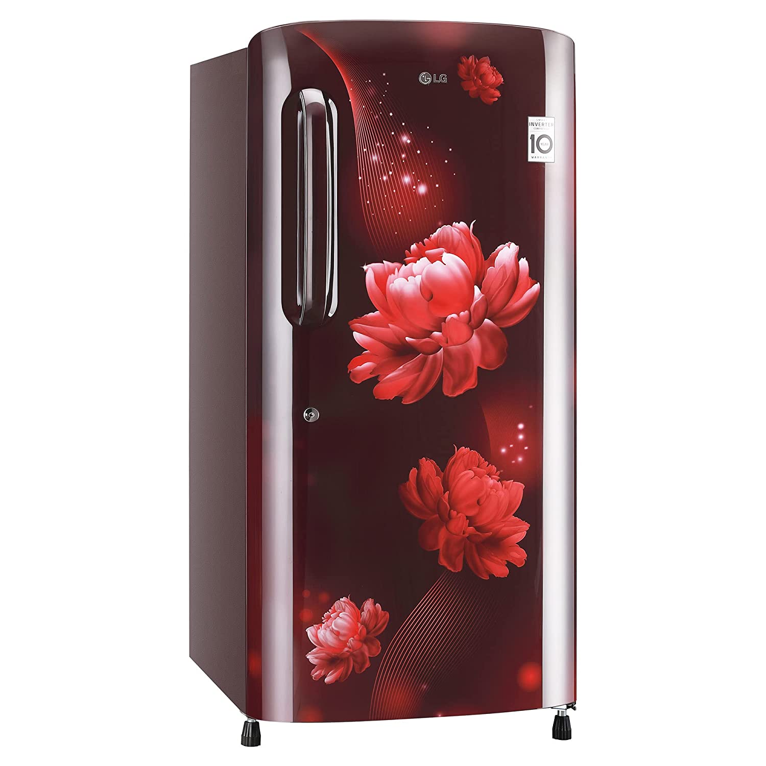 LG 205 L 4 ஸ்டார் இன்வெர்ட்டர் டைரக்ட்-கூல் சிங்கிள் டோர் ரெஃப்ரிஜிரேட்டர் (GL-B221ASCY, மொத்த அளவு- 215 L)