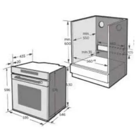 Hafele DIAMOND 77 BIO Built-In Oven 77L Capacity
