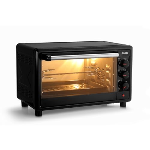 க்ளென் டிஜிட்டல் ஓவன் டோஸ்டர் கிரில்லர் (OTG) - 25 லிட்டர் மோட்டார் பொருத்தப்பட்ட ரோட்டிசெரி 1700W - கருப்பு -SA5025R உடன்
