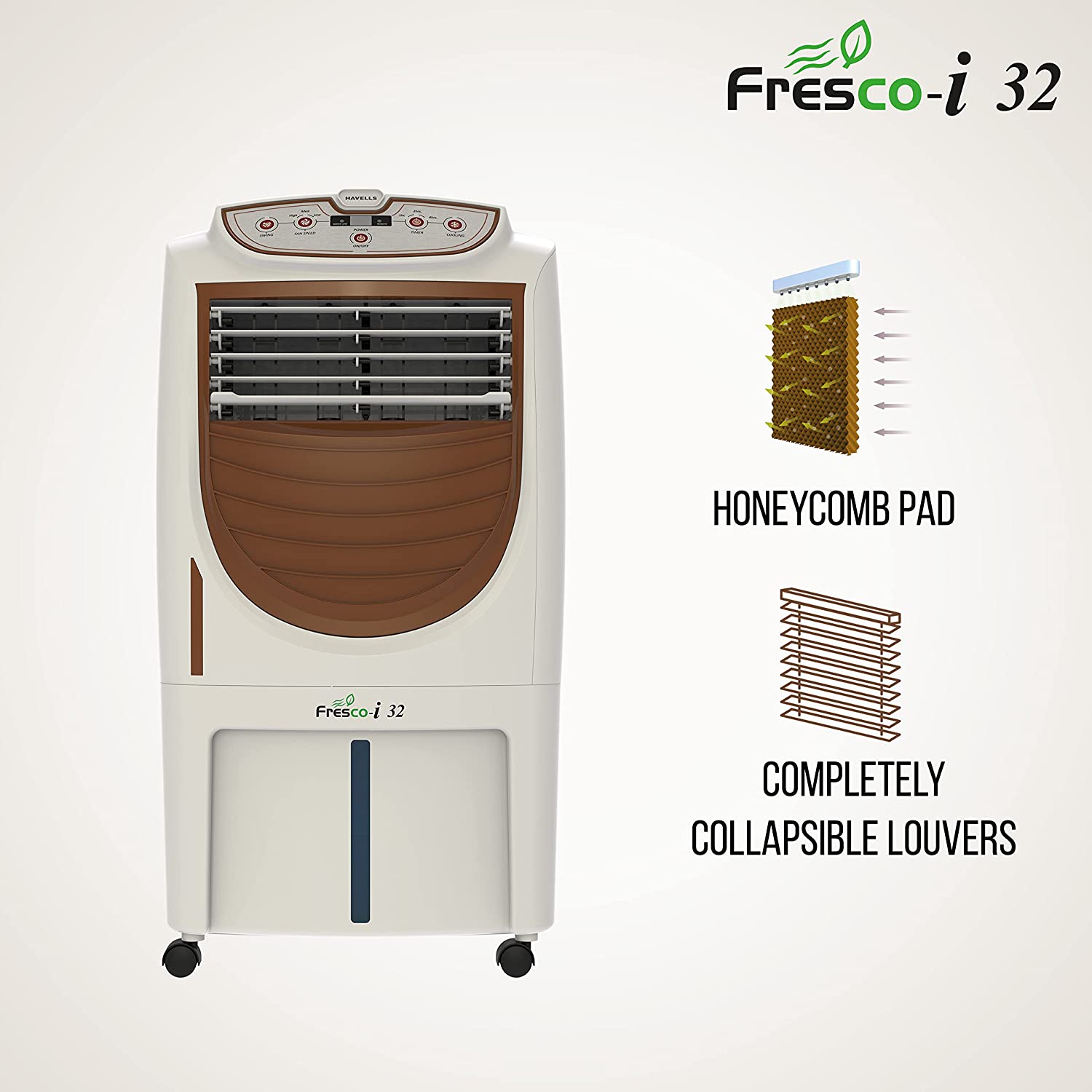 Havells Fresco-i 32 Litres Personal Air Cooler White-Brown
