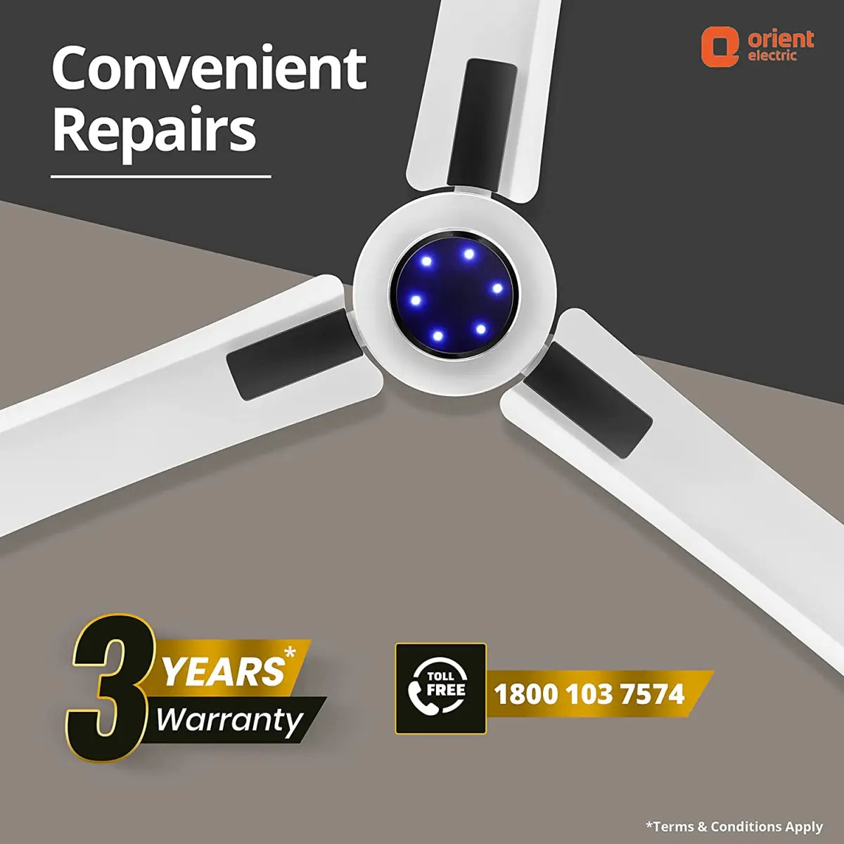 Orient Electric Tome Plus 1200mm BLDC Ceiling Fan white