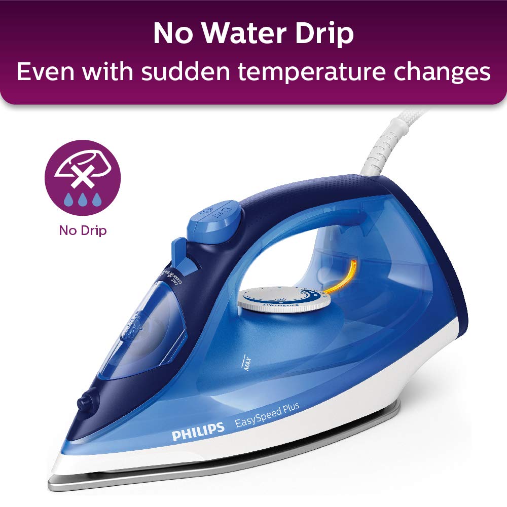 Philips EasySpeed Steam iron Ceramic soleplate 2200W Blue - GC2145/20