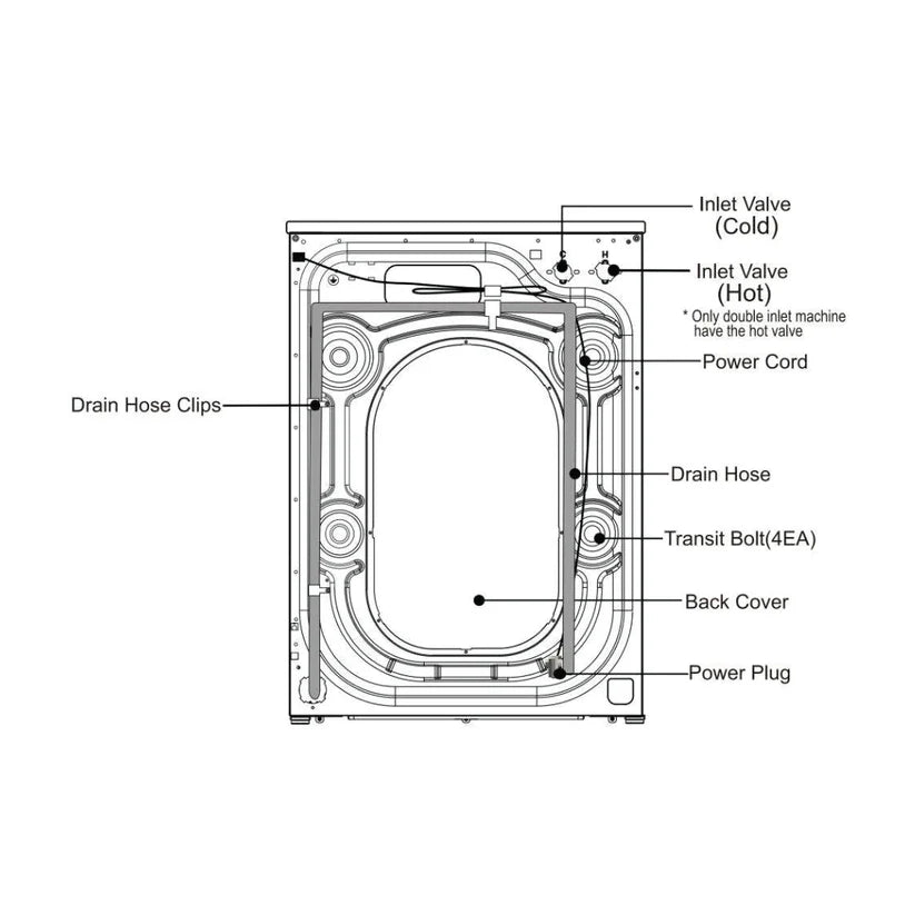 Hafele AMARA 8014W Front Loader 8 Kg Washing Machine