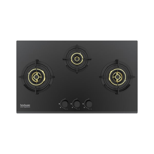 Hindware 75cm 3-Burner Hob Hazel Auto Ignition - Efficient Kitchen Appliance