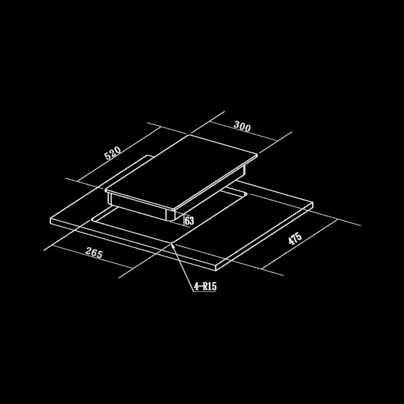 Hafele ALTIUS FS 130 30cm 1 Burner Gas Cooktop