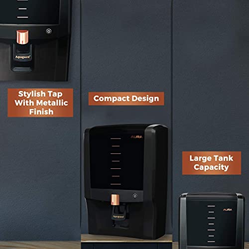 Aquaguard Aura UV+UF 7L storage water purifier,suitable for Municipal water(TDS below 200ppm)with Pa (Not Suitable for Borewell or tanker water)